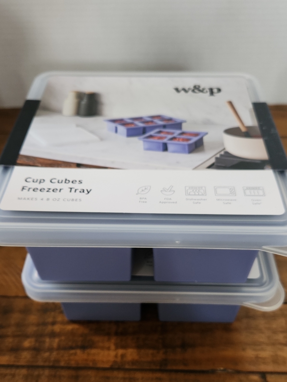 w&p Purple Cup Cubes Freezer Tray Set
